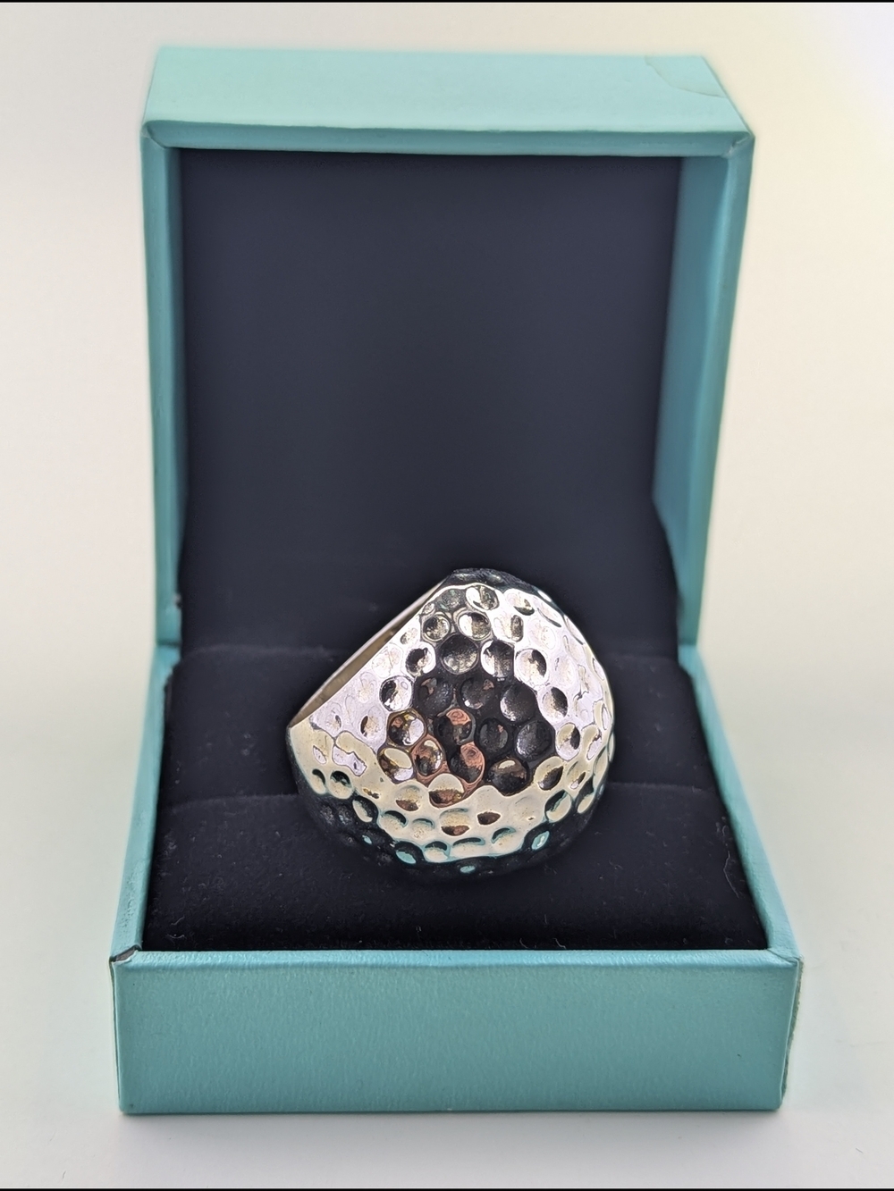 ✨ Sterling Silver Hammered Dome Ring ✨